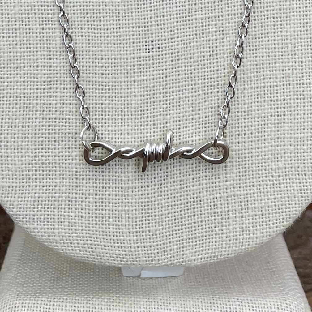 Barbed Wire Pendant Necklace
